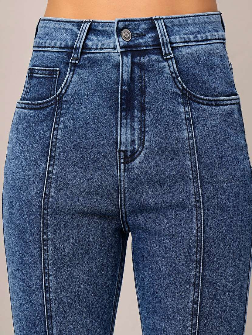 women navy blue cotton jean - 22433734 -  Standard Image - 1