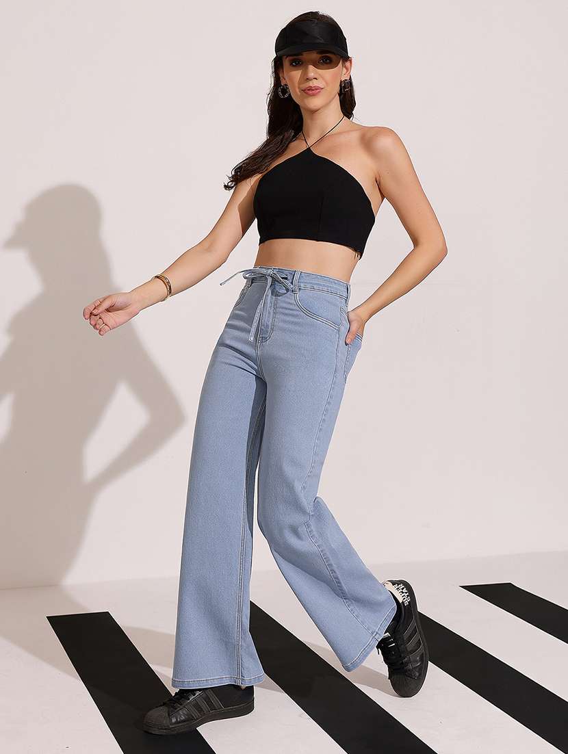 women blue cotton jean - 22433762 -  Standard Image - 4