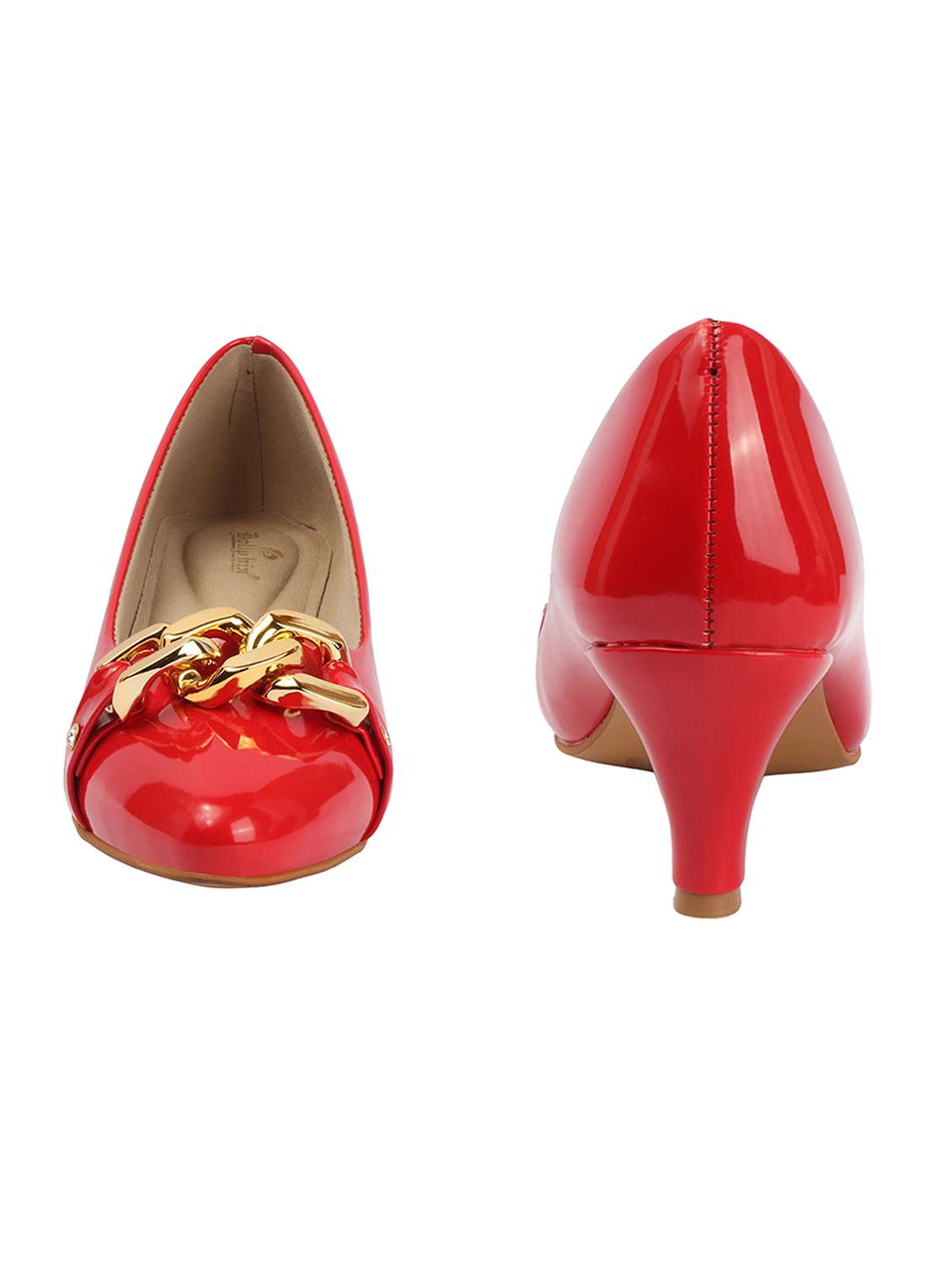 Women Red Slip On Pump - 22433944 -  Standard Image - 4