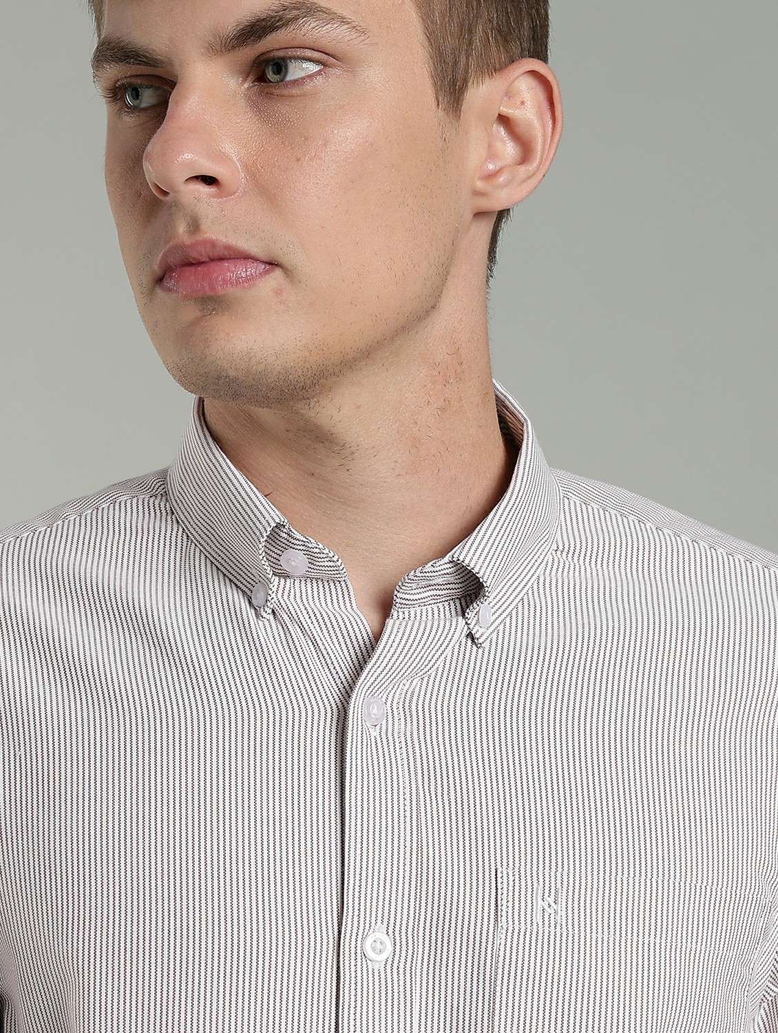 Men Striped Long Sleeve Slim Fit Casual Shirt - 22433959 -  Standard Image - 1
