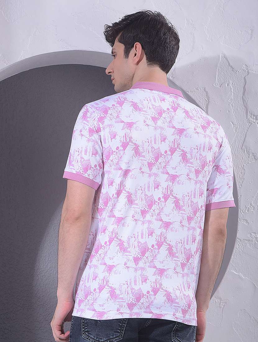 men printed short sleeve regular fit polo t-shirt - 22434055 -  Standard Image - 4