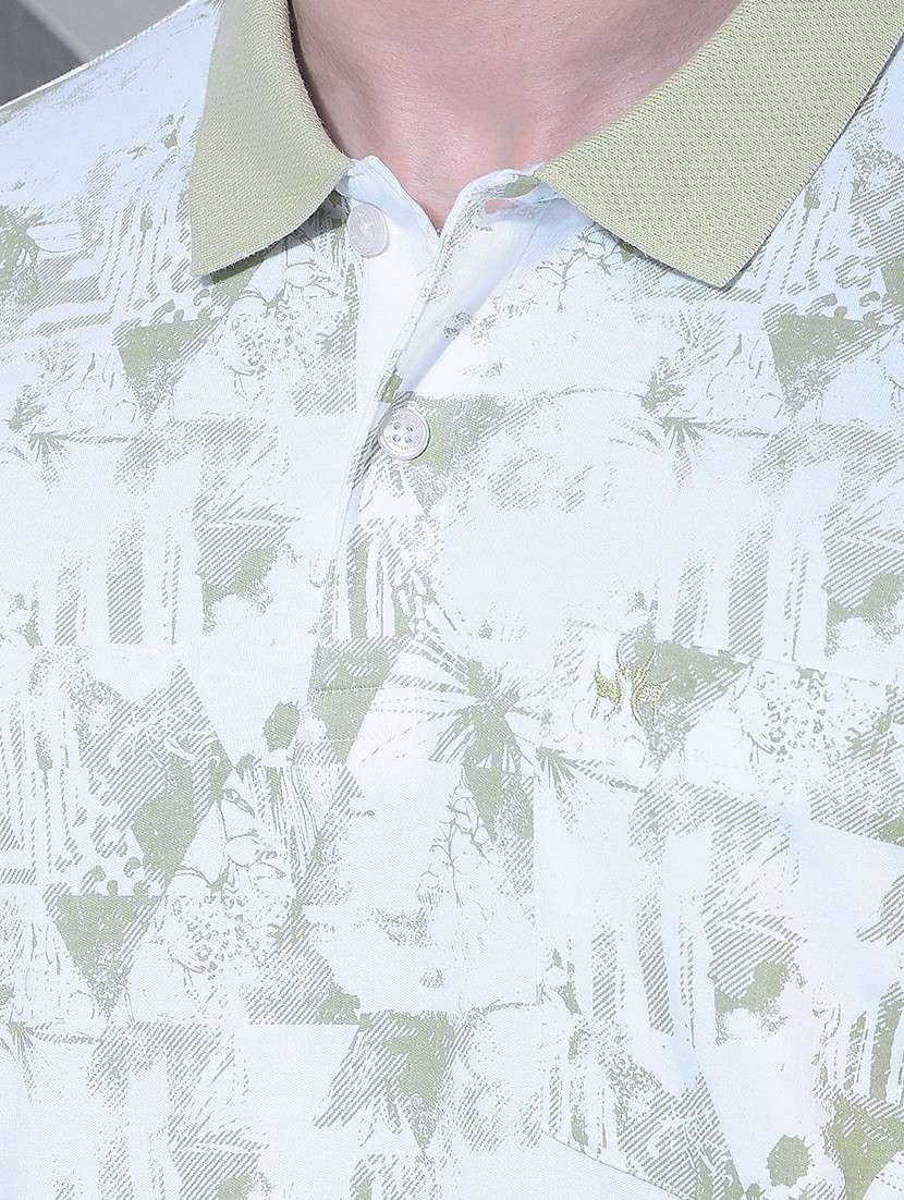 men printed short sleeve regular fit polo t-shirt - 22434056 -  Standard Image - 1