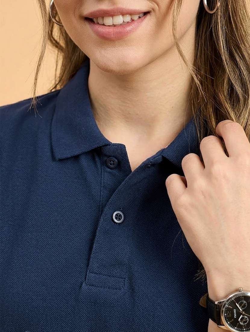 women short sleeve oversized polo t-shirt - 22434098 -  Standard Image - 1