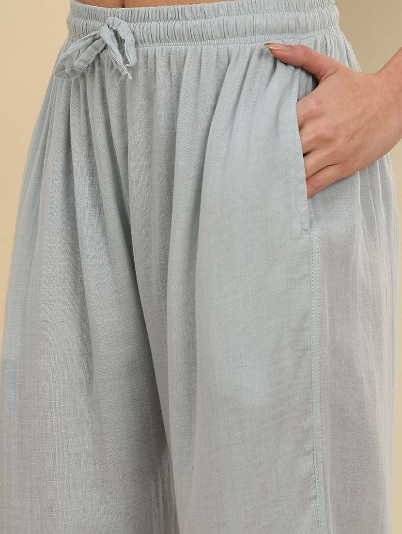 women solid mid rise loungewear pajama - 22434161 -  Standard Image - 1