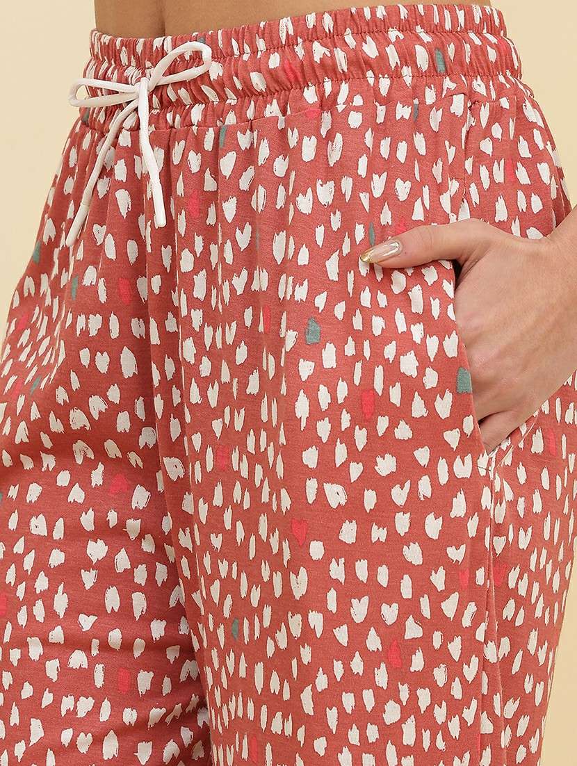 women solid mid rise loungewear pajama - 22434171 -  Standard Image - 1