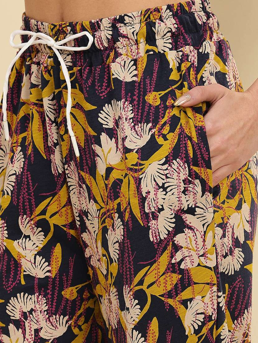 women solid mid rise loungewear pajama - 22434172 -  Standard Image - 1