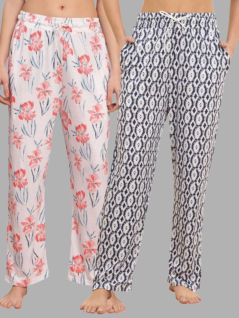 women pack of 2 printed loungewear pajama