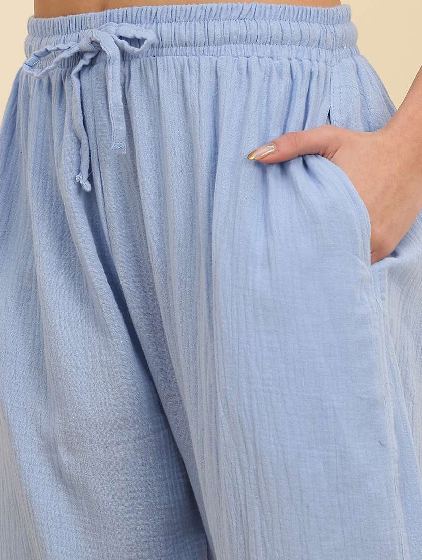 women pack of 2 solid mid rise pajama - 22434223 -  Standard Image - 1