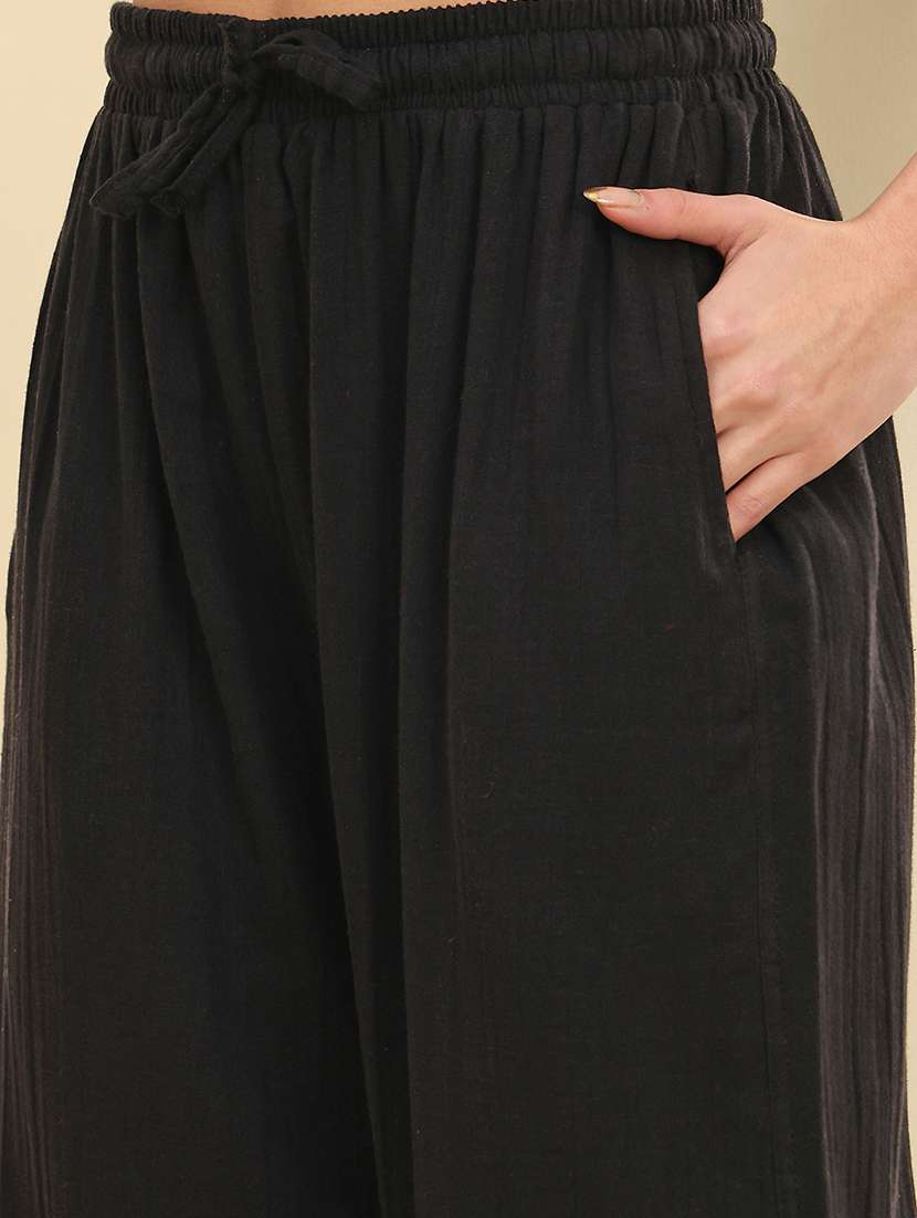 women pack of 2 solid mid rise pajama - 22434229 -  Standard Image - 1