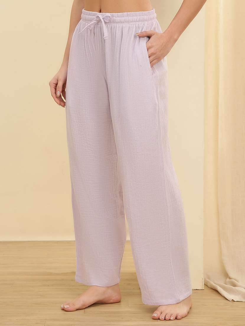 women pack of 2 solid mid rise pajama - 22434232 -  Standard Image - 4
