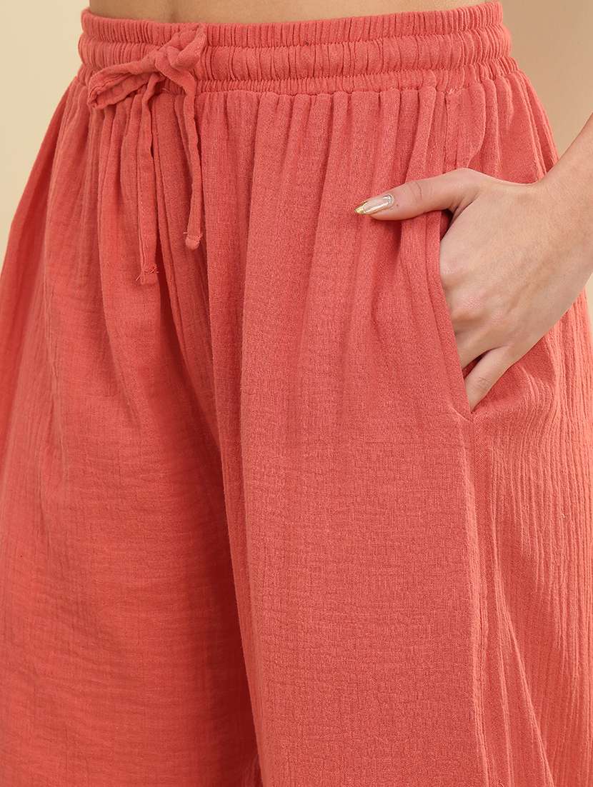 women pack of 2 solid mid rise pajama - 22434245 -  Standard Image - 1