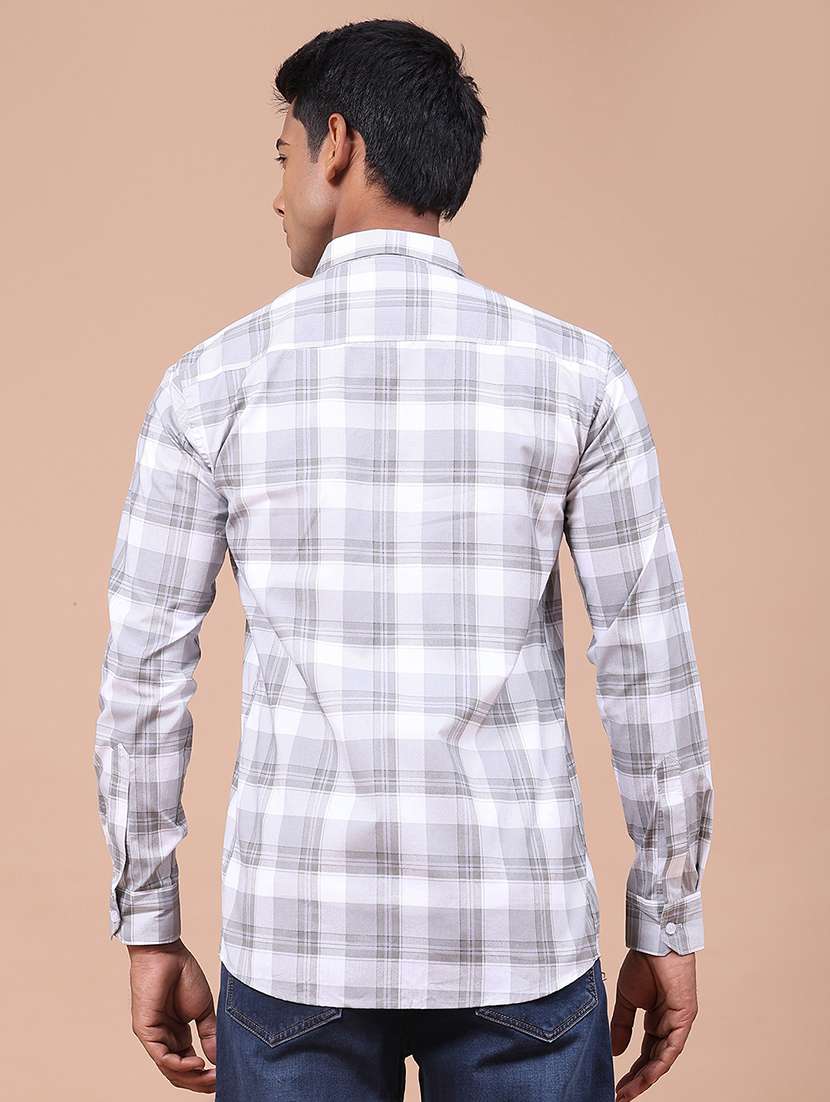 Men Checkered Long Sleeves Casual Shirt - 22434397 -  Standard Image - 4