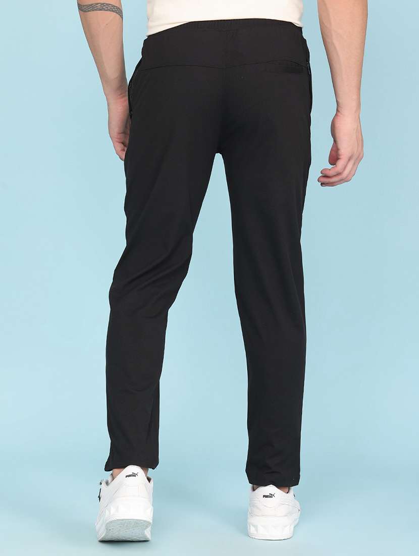 men solid mid rise full length track pant - 22434407 -  Standard Image - 4