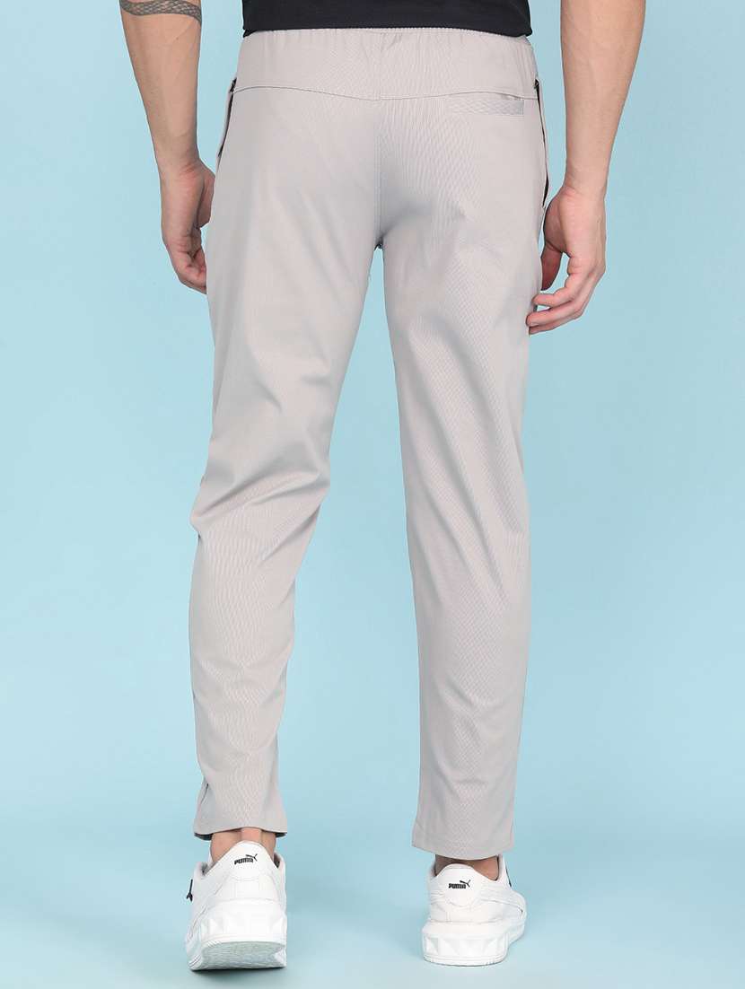men solid mid rise full length track pant - 22434408 -  Standard Image - 4