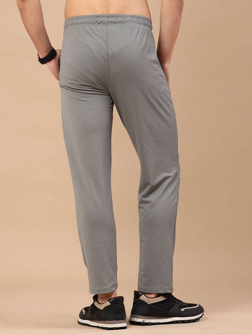 men solid mid rise full length track pant - 22434412 -  Standard Image - 4