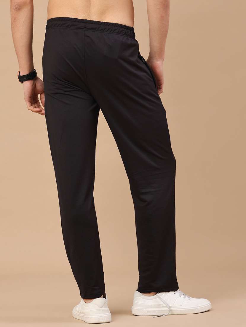 men solid mid rise full length track pant - 22434414 -  Standard Image - 4