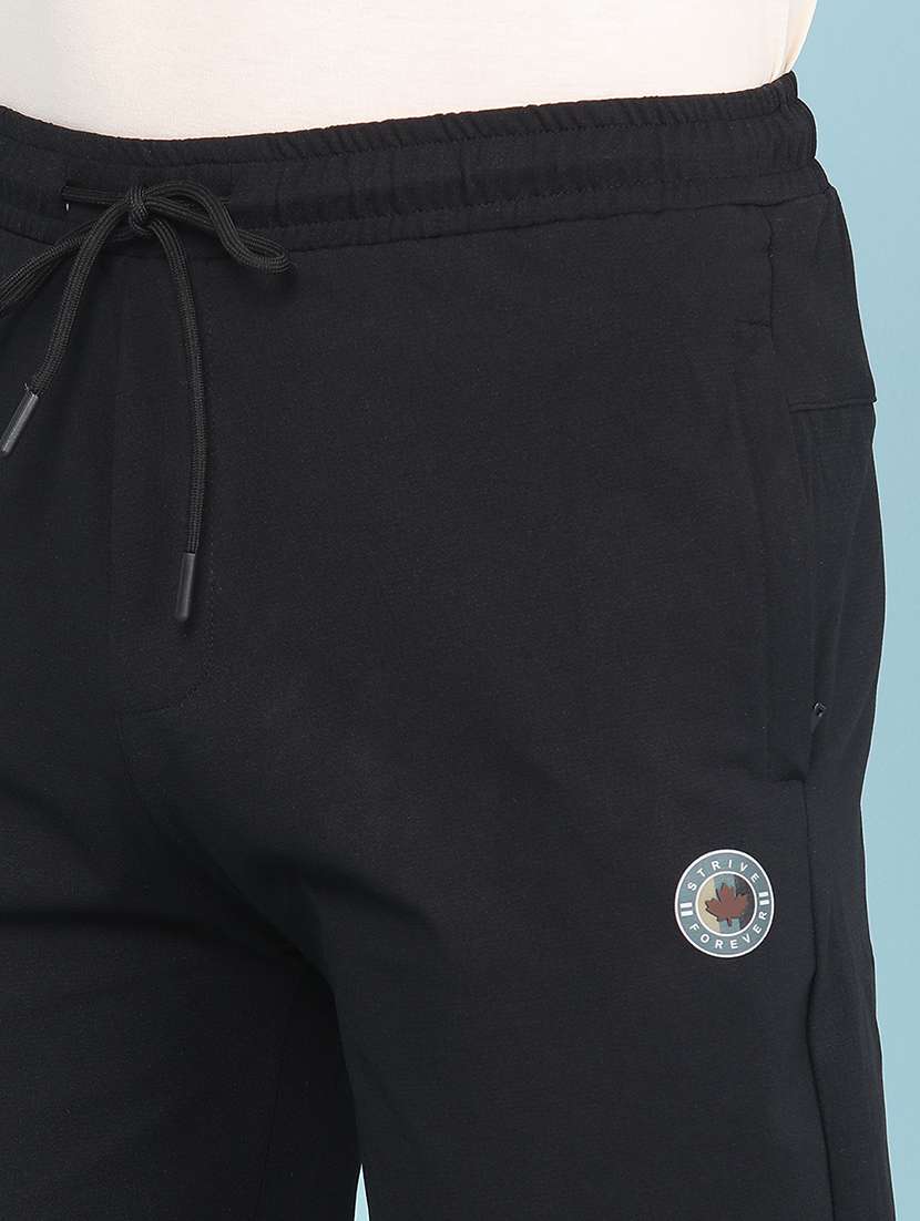 men solid mid rise full length track pant - 22434416 -  Standard Image - 1
