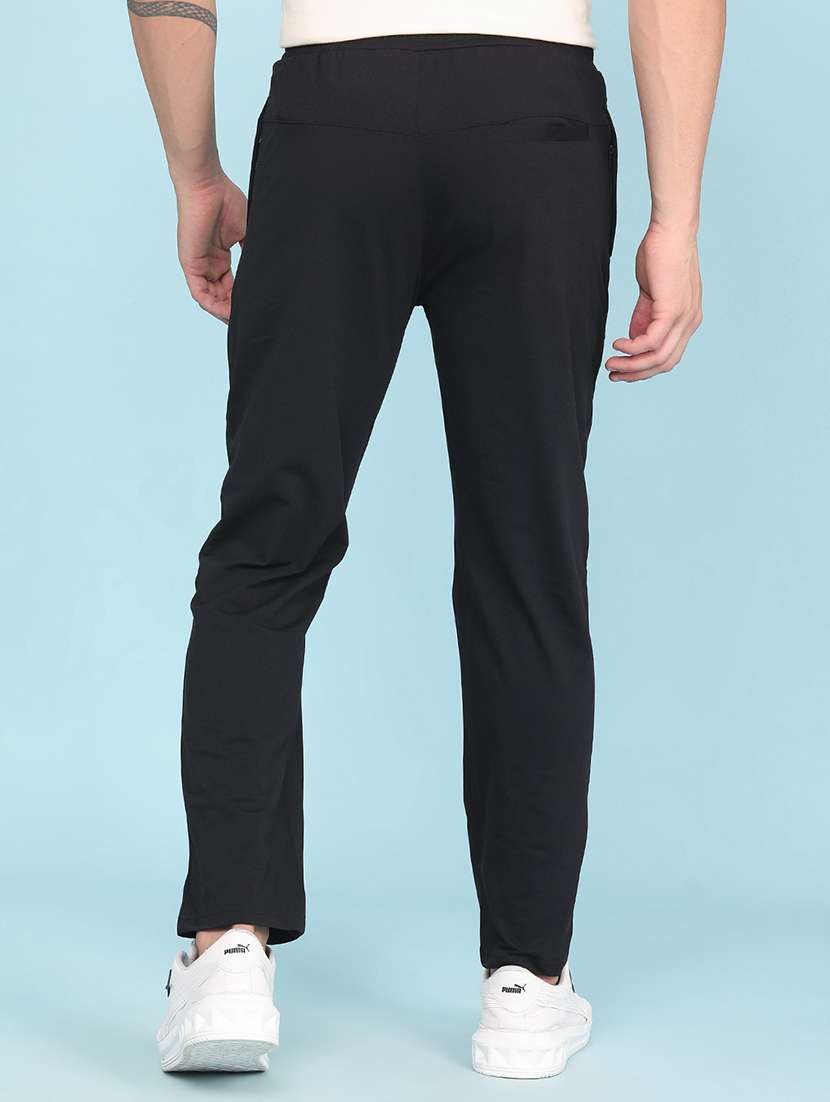 men solid mid rise full length track pant - 22434416 -  Standard Image - 4