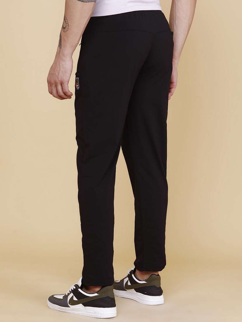 men solid mid rise full length track pant - 22434420 -  Standard Image - 4