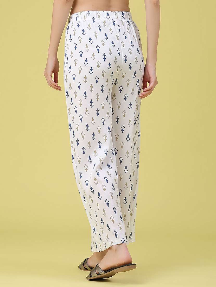 women printed mid rise relaxed fit palazzo - 22434475 -  Standard Image - 4