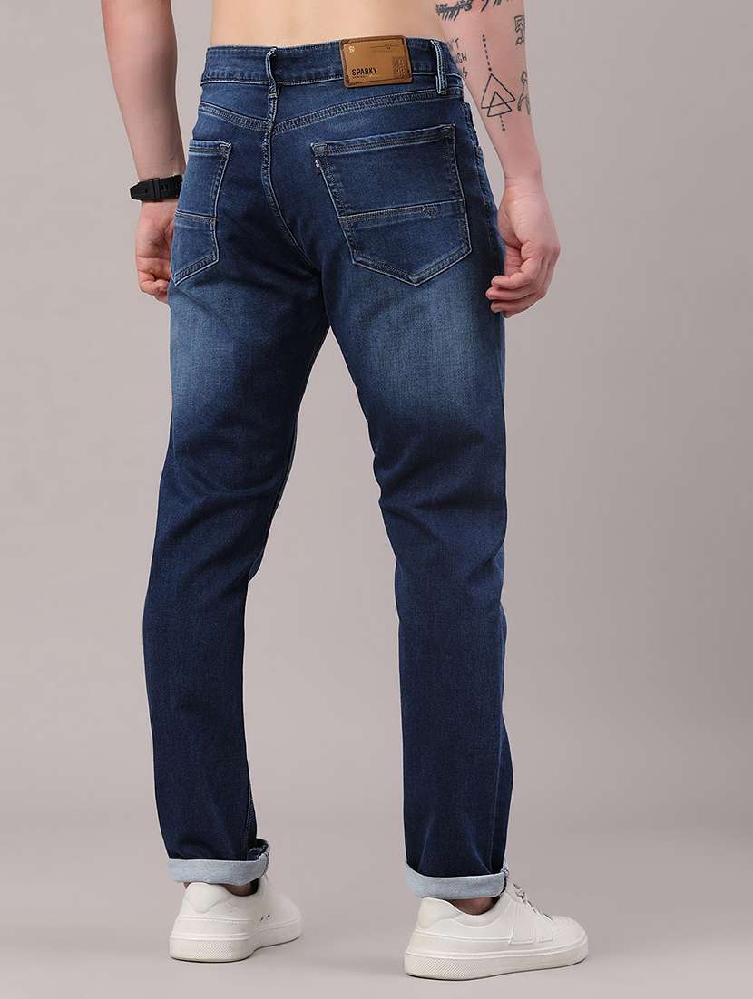 men washed mid rise full length slim fit jeans - 22434708 -  Standard Image - 4