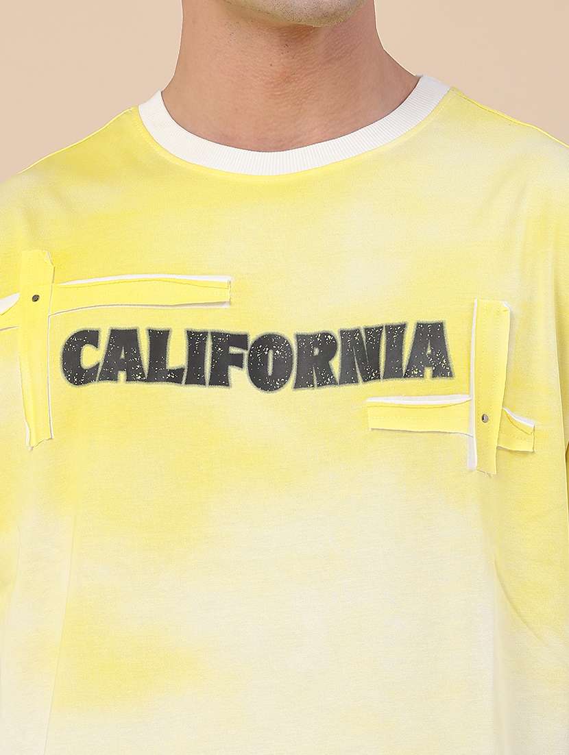 men printed round neck oversized t-shirt - 22434749 -  Standard Image - 1