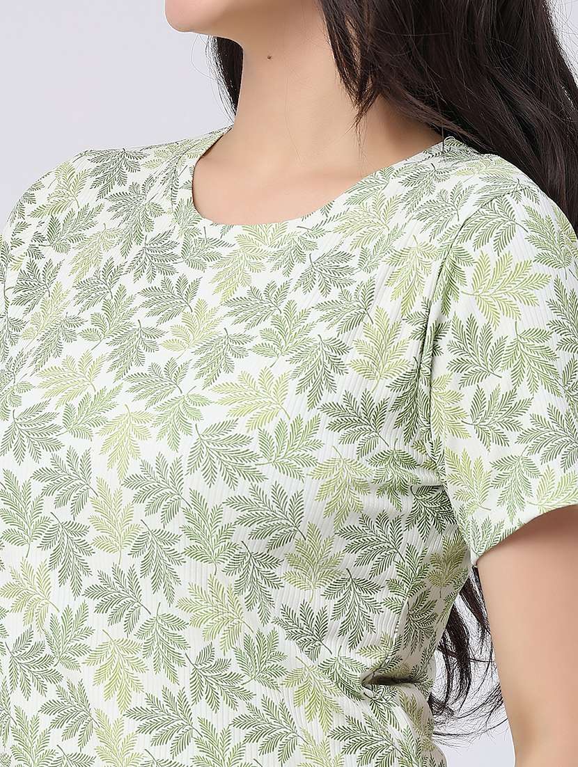 women printed round neck regular t-shirt - 22434770 -  Standard Image - 1