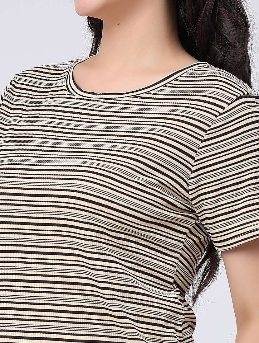 women printed round neck regular t-shirt - 22434775 -  Standard Image - 1