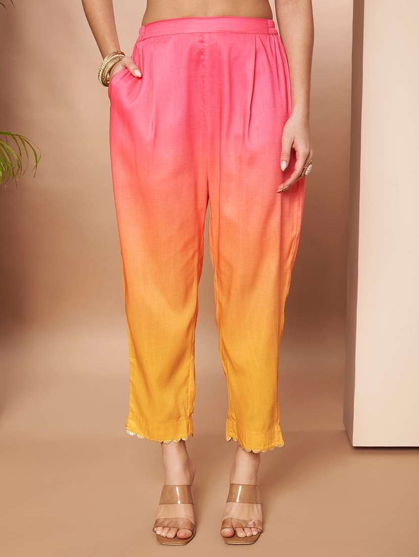 women ombre three quarter sleeve kurta pant with dupattta set - 22435851 -  Standard Image - 4