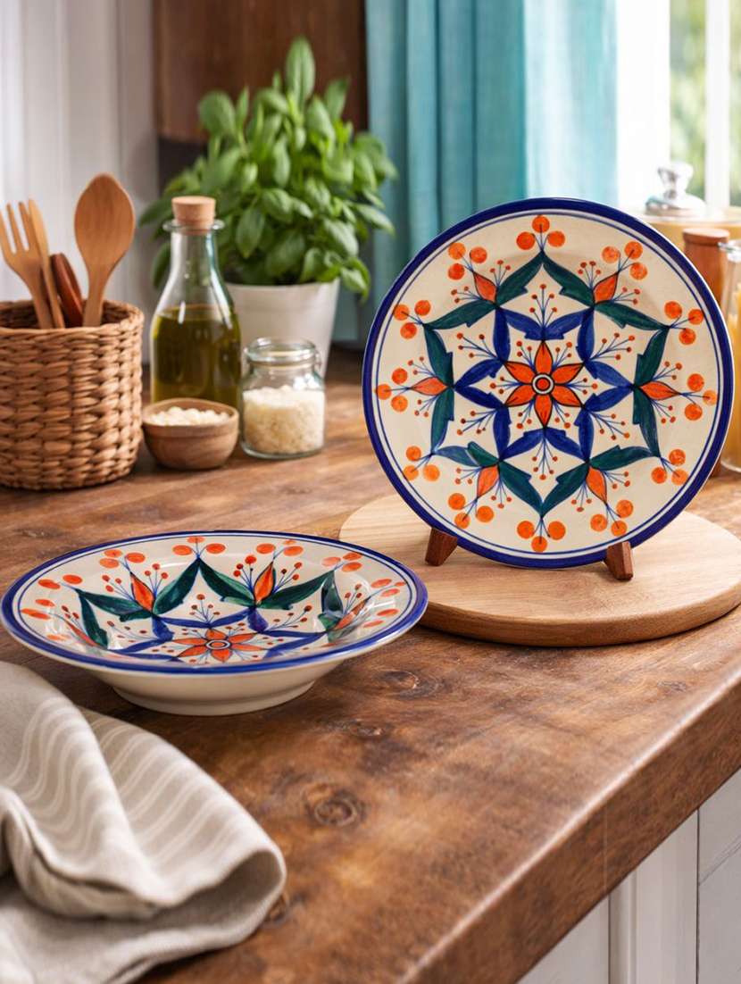 set of 2  ceramic dinner plate