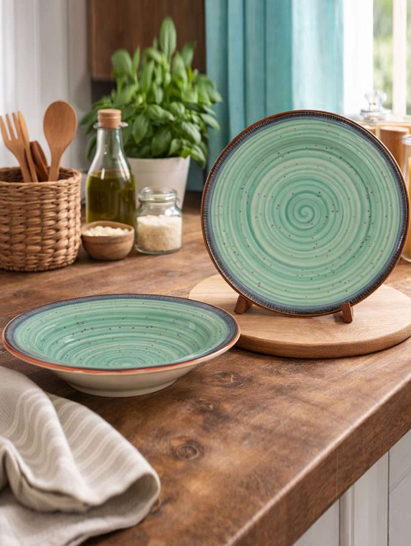 set of 2  ceramic dinner plate