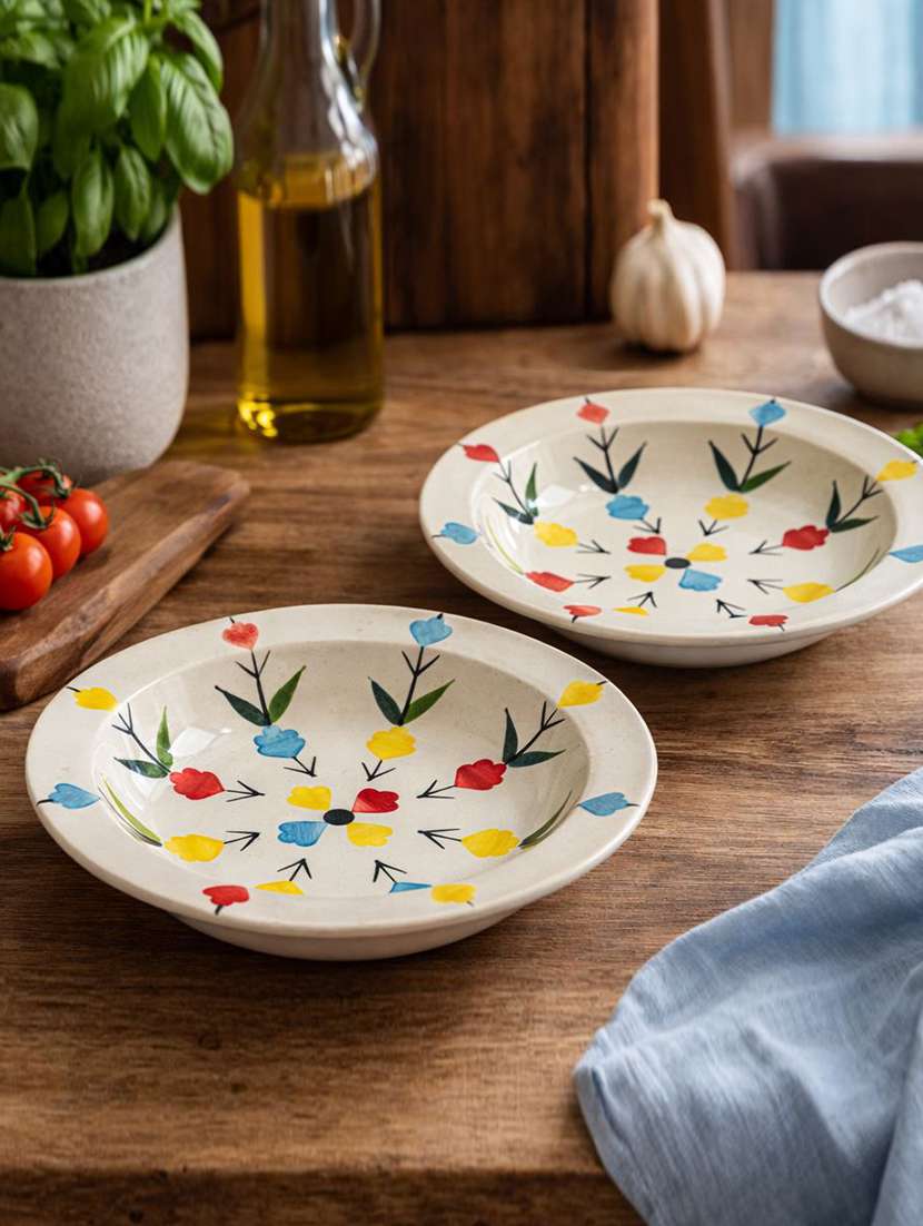 set of 2 ceramic dinner plate