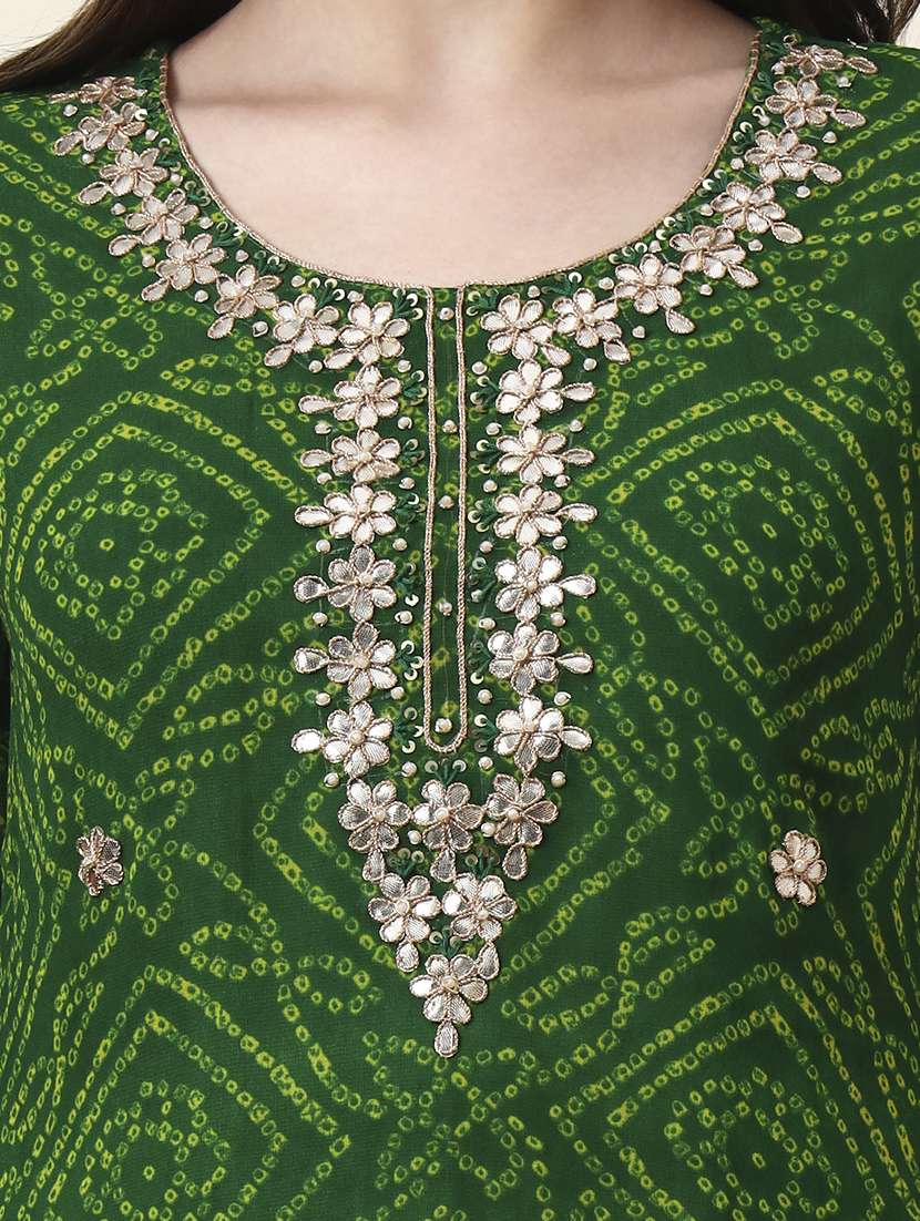 green georgette regular top - 22436032 -  Standard Image - 1