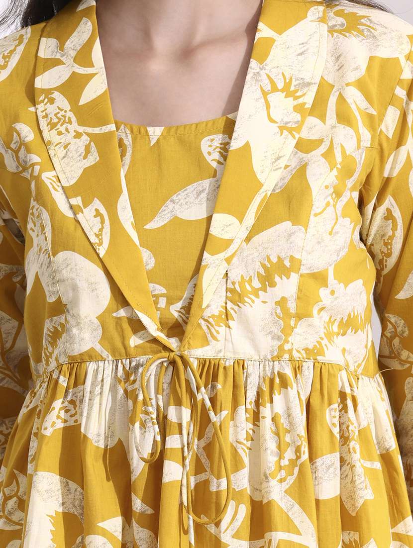 women printed mustard cotton regular top - 22436036 -  Standard Image - 1