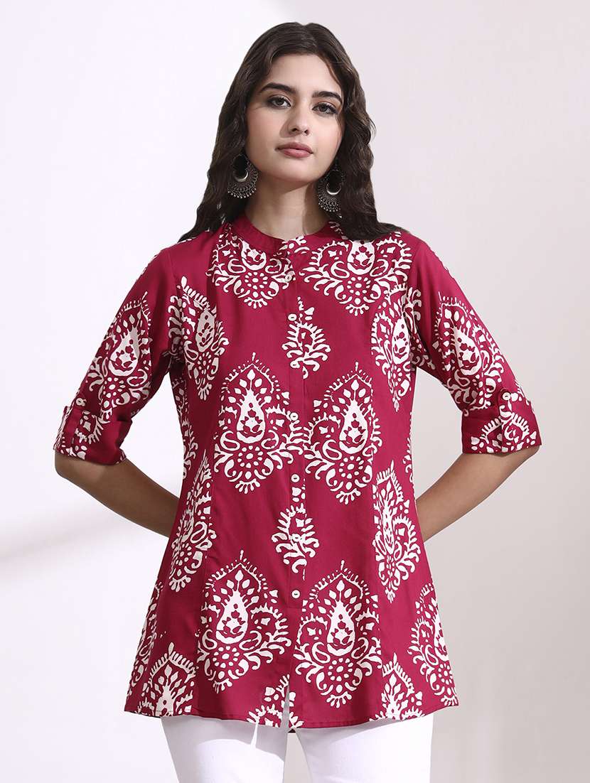 pink rayon regular top
