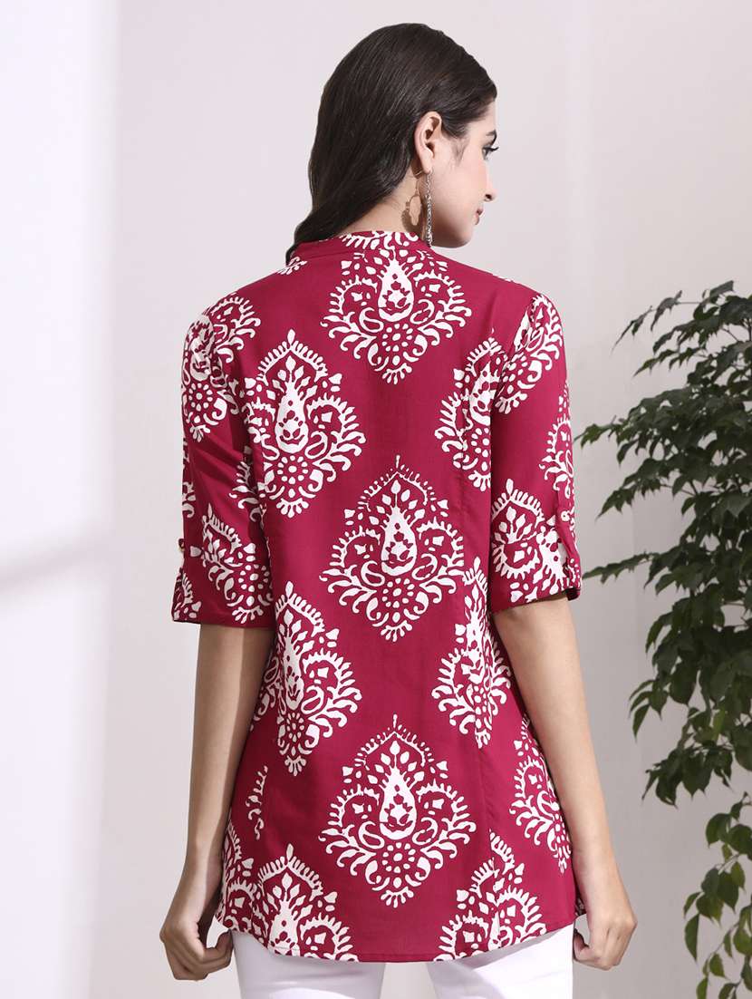 pink rayon regular top - 22436045 -  Standard Image - 4