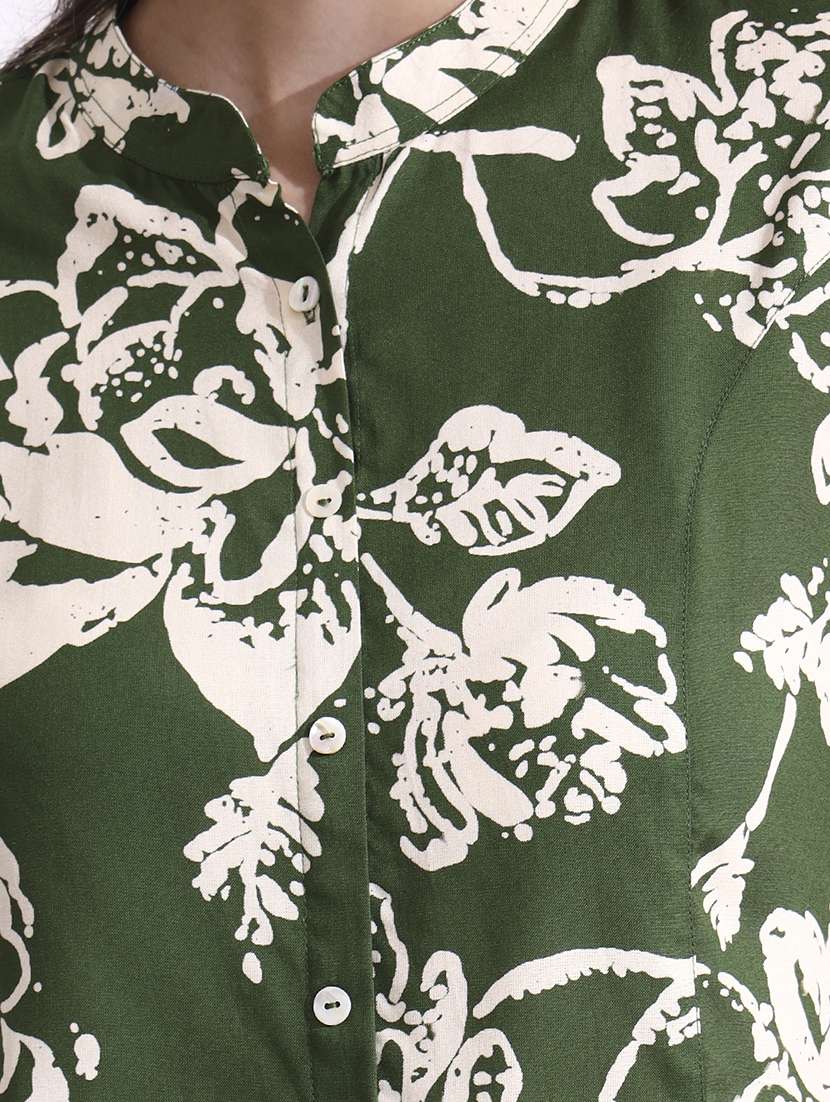 green rayon regular top - 22436048 -  Standard Image - 1