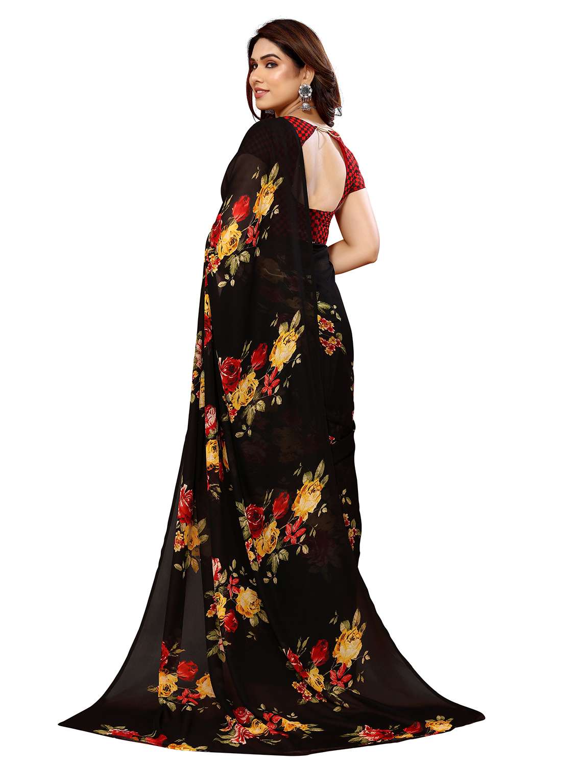 women pack of 2 printed combo saree with blouse - 22436178 -  Standard Image - 1