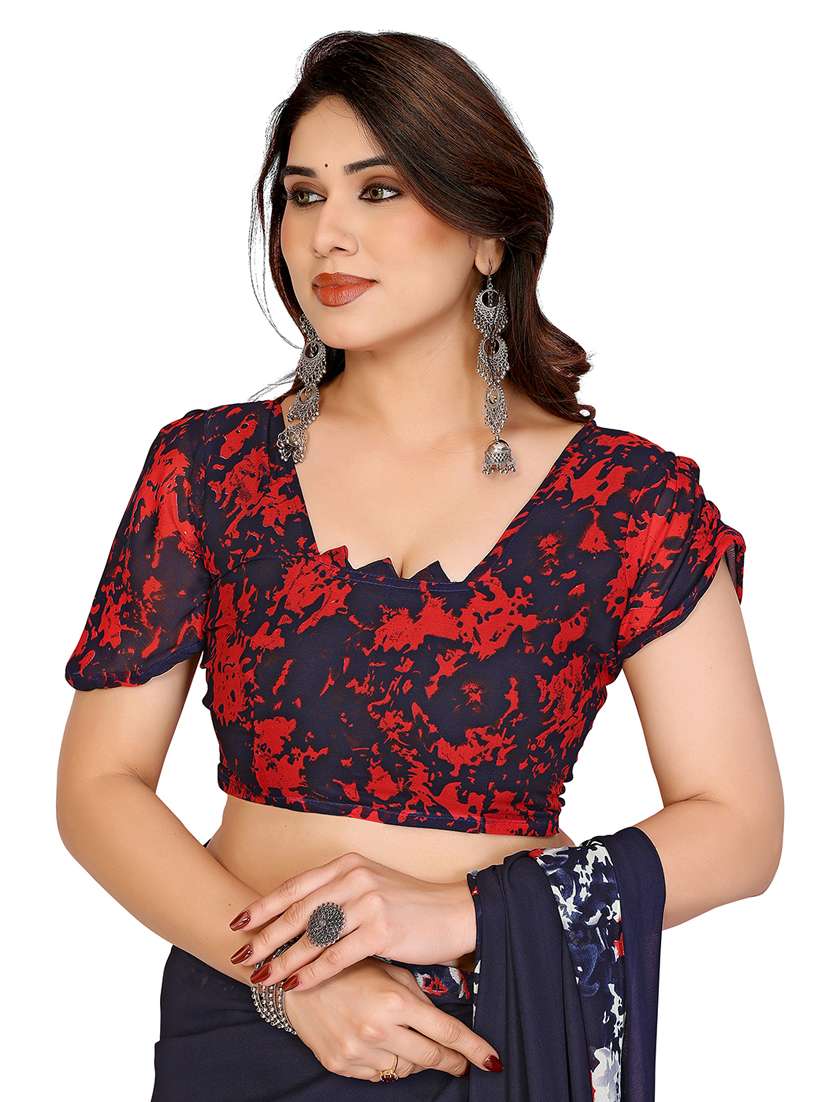 women pack of 2 printed combo saree with blouse - 22436389 -  Standard Image - 4