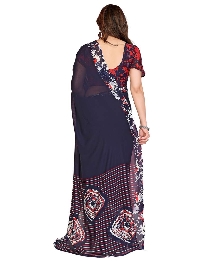 women pack of 2 printed combo saree with blouse - 22436410 -  Standard Image - 1