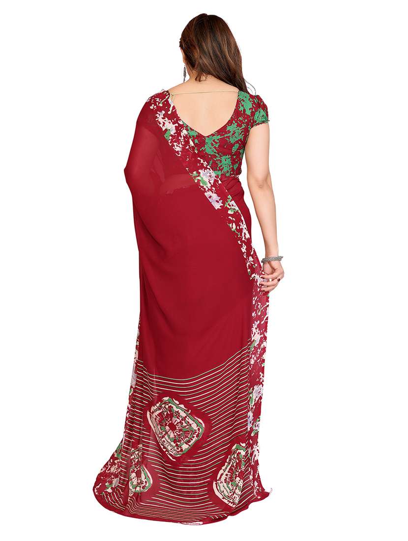 women pack of 2 printed combo saree with blouse - 22436461 -  Standard Image - 1