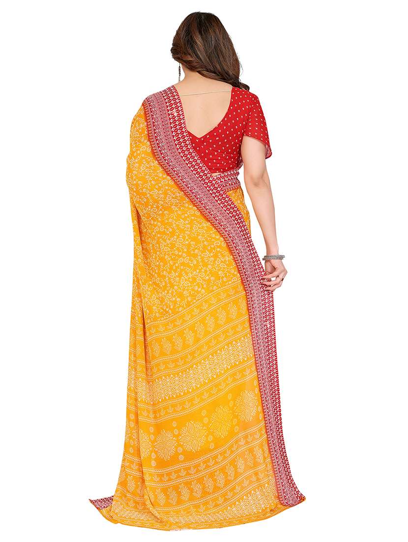 Women Pack Of 2 Printed Combo Saree With Blouse - 22436896 -  Standard Image - 1