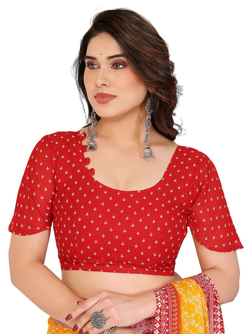 Women Pack Of 2 Printed Combo Saree With Blouse - 22436896 -  Standard Image - 4
