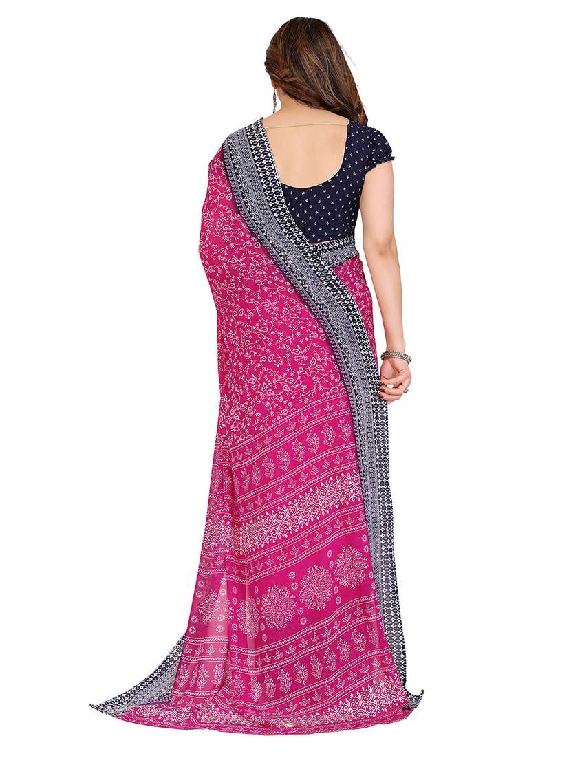women pack of 2 printed combo saree with blouse - 22436897 -  Standard Image - 1