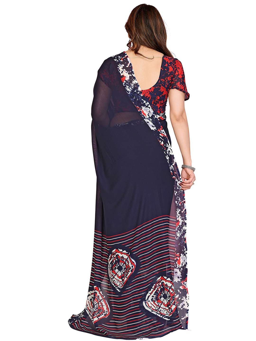 Women Pack Of 2 Printed Combo Saree With Blouse - 22437005 -  Standard Image - 1