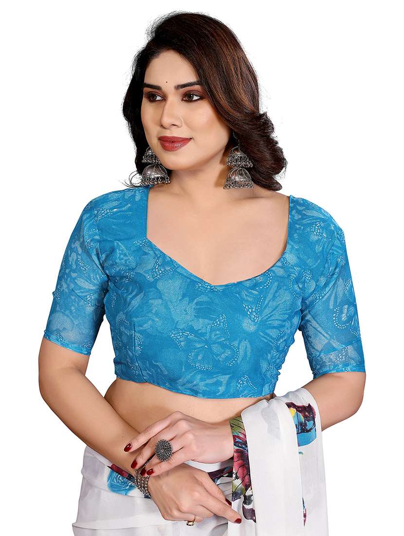 Women Pack Of 2 Printed Combo Saree With Blouse - 22437023 -  Standard Image - 4