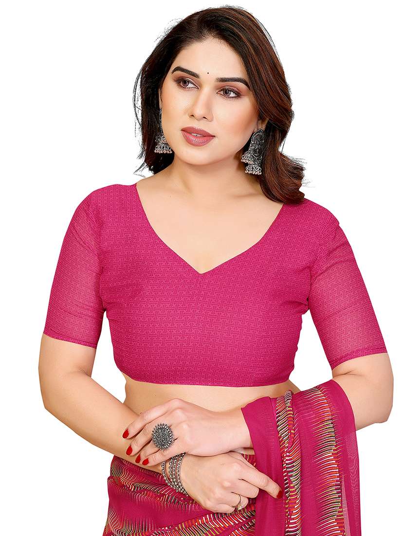 Women Pack Of 2 Printed Combo Saree With Blouse - 22437124 -  Standard Image - 4