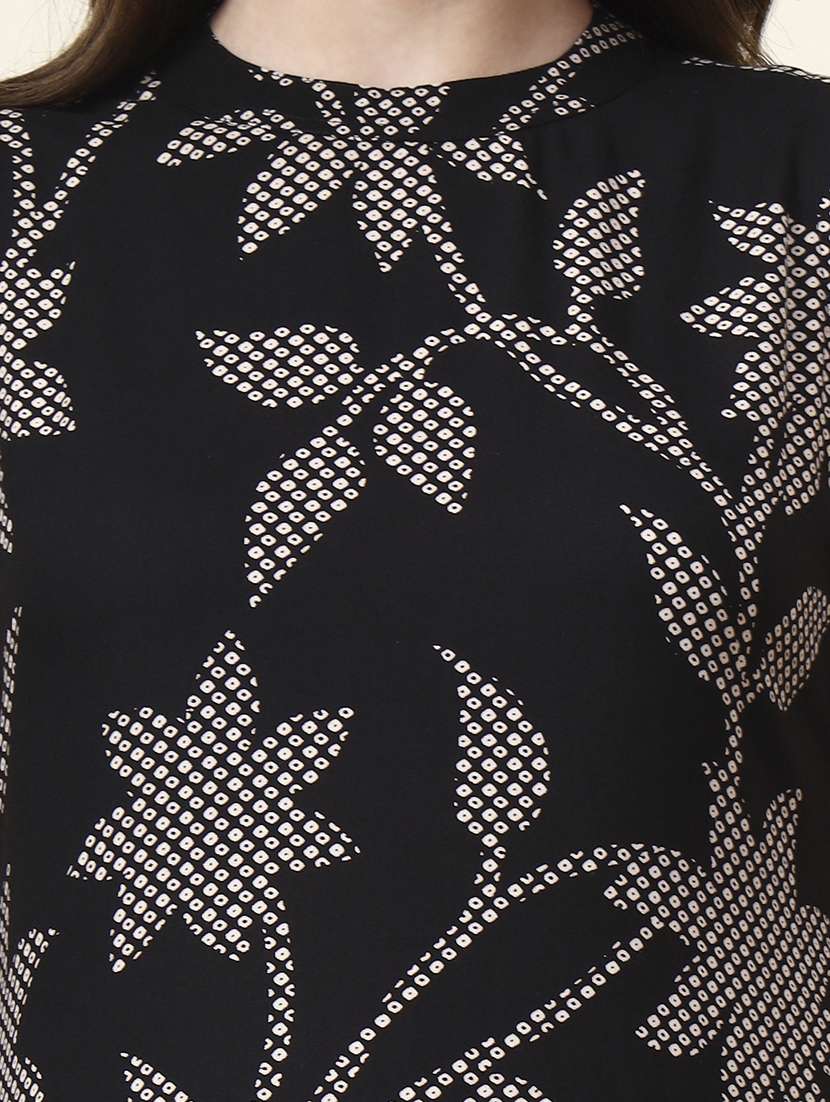 Black Rayon Top And Trouser Set Coord - 22437161 -  Standard Image - 1