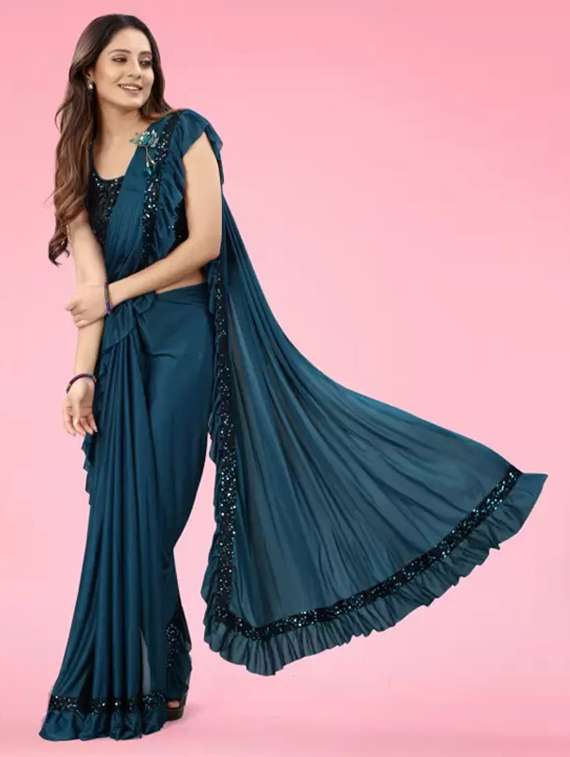 girls ready to wear saree - 22437355 -  Standard Image - 1