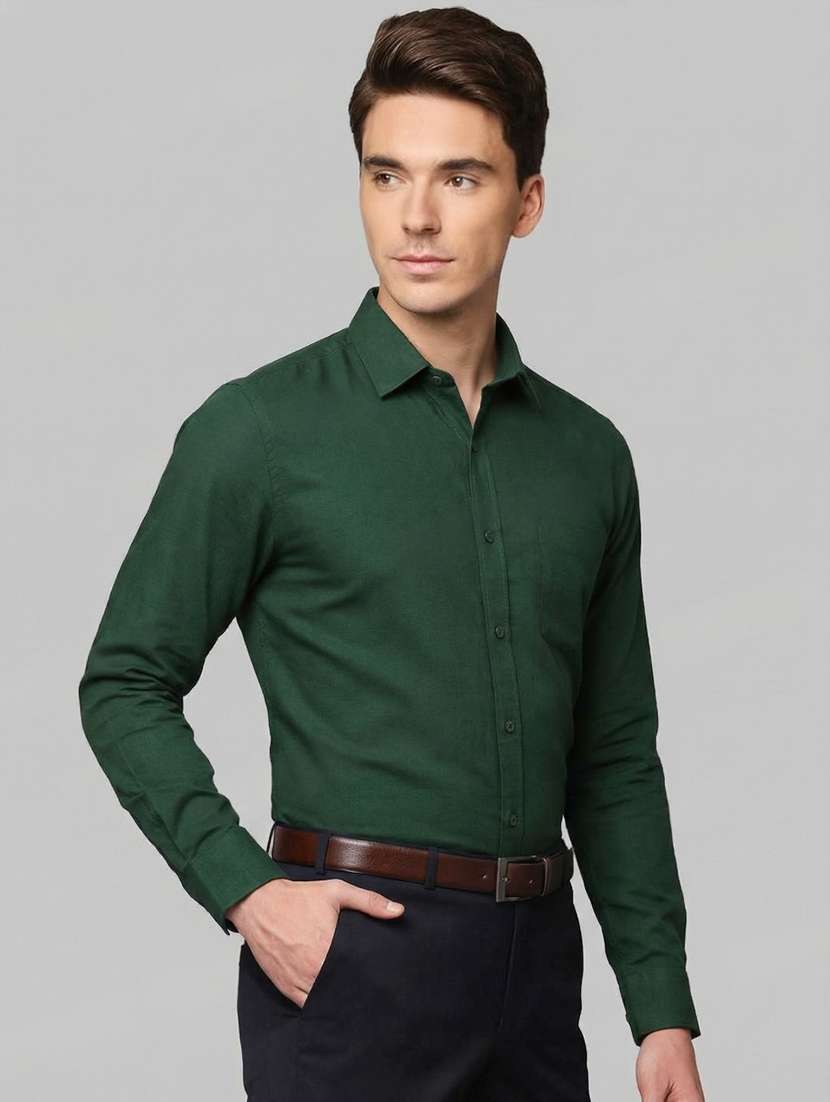 Men Solid Long Sleeve Regular Fit Formal Shirt - 22438089 -  Standard Image - 1